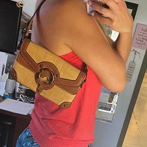 Straw & Leather Tote, J. Crew